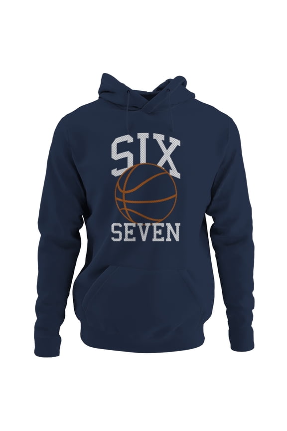 Sports-Themed "Six Seven" Graphic Men's Hoodie