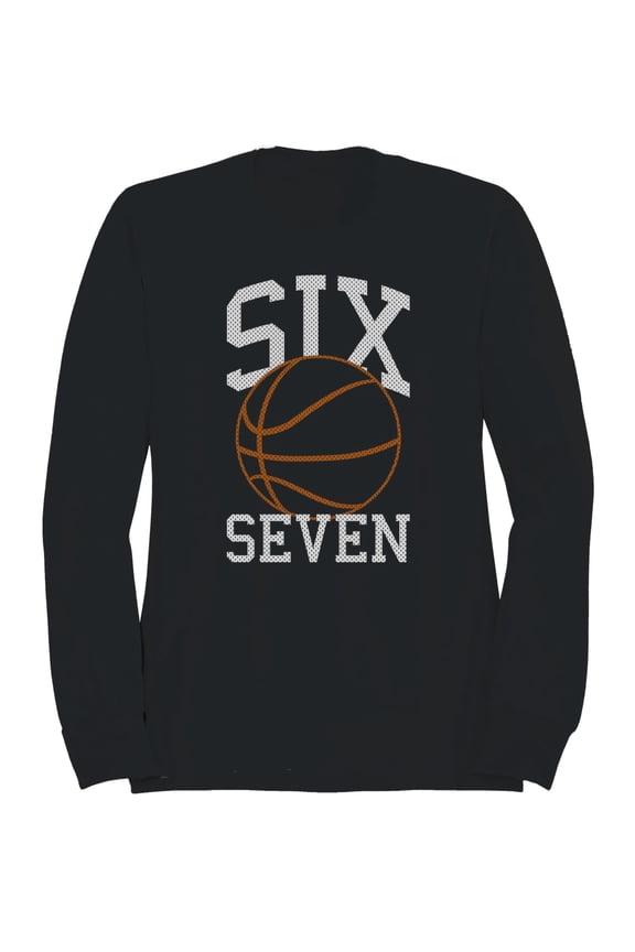 Sports-Themed "Six Seven" Graphic Men's Sweatshirt