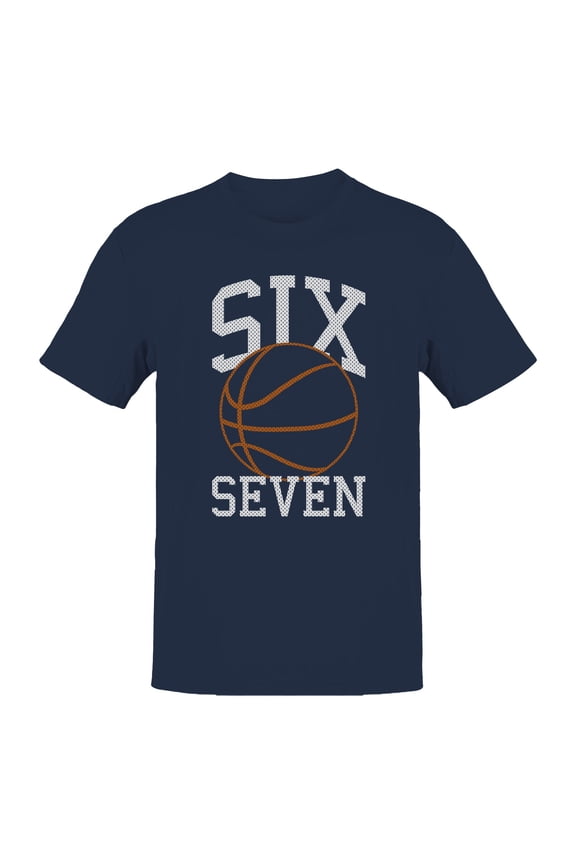 Sports-Themed "Six Seven" Graphic Men's T-shirt