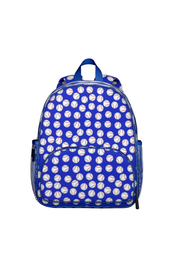 Sports-Themed Students Backpack - Baseball, Basketball, Football Print, Comfortable Dual Shoulder Support, Durable for School