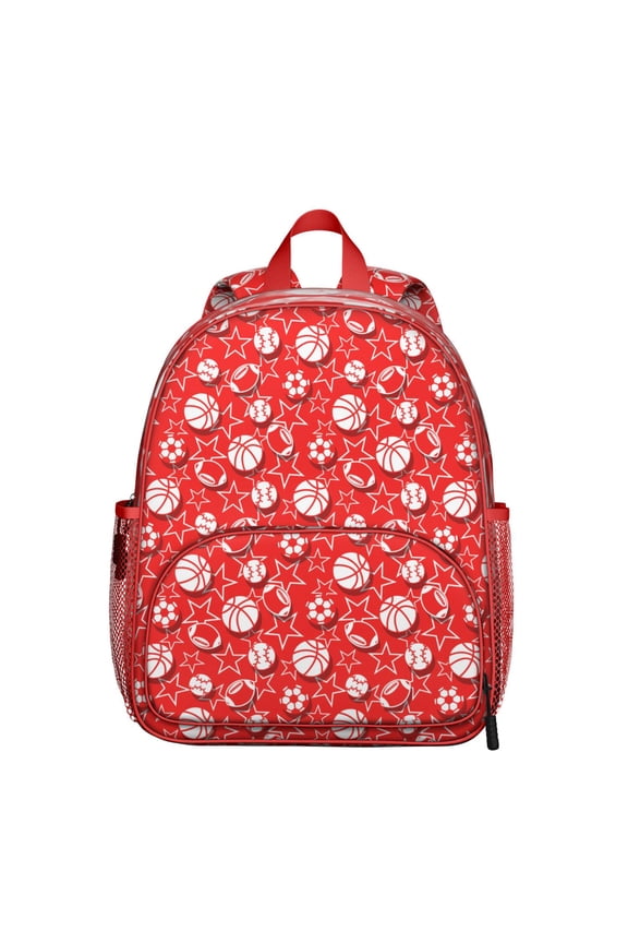 Sports-Themed Students Backpack with Baseball and Softball Prints - Lightweight and Water-Repellent for Students and Teens