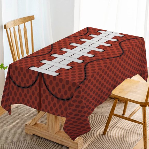 Sports Themed Tablecloth Game Day Party Decor 60x84 Inch Polyester