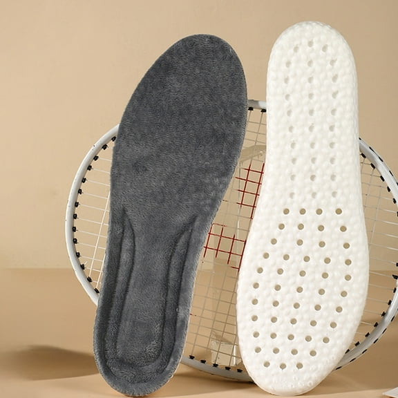 Sports Thermal Insoles for Athletic Shoes, Thick Fleece Lining with Arch Support, Warm Insoles for Running and Training, Moisture-Wicking Design for Active Use