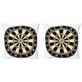 thumbnail image 1 of Ambesonne Sports Throw Pillow Cover 2 Pack, Dart Board Lifestyle, 18", Vermilion Green Black, 1 of 2
