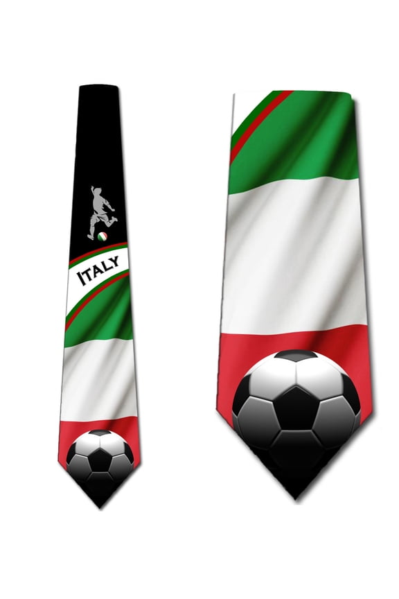 Sports Ties Mens Italy Tie Soccer Necktie by Three Rooker