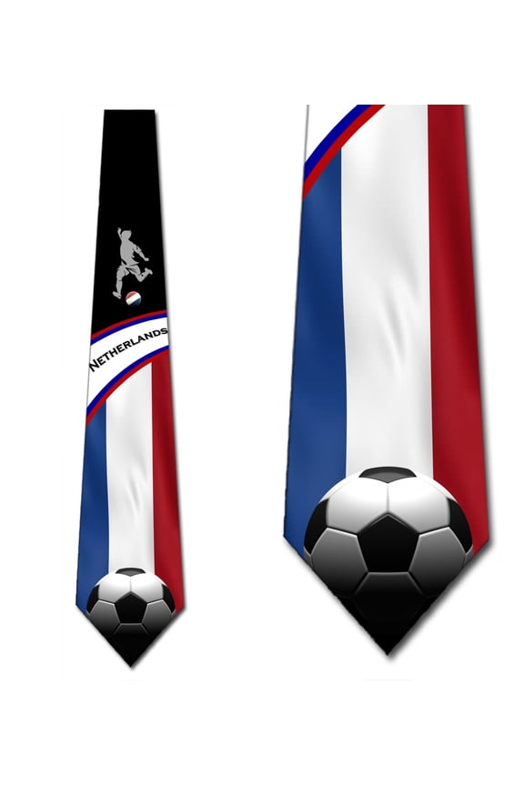 Sports Ties Mens Soccer Tie Netherlands Necktie by Three Rooker
