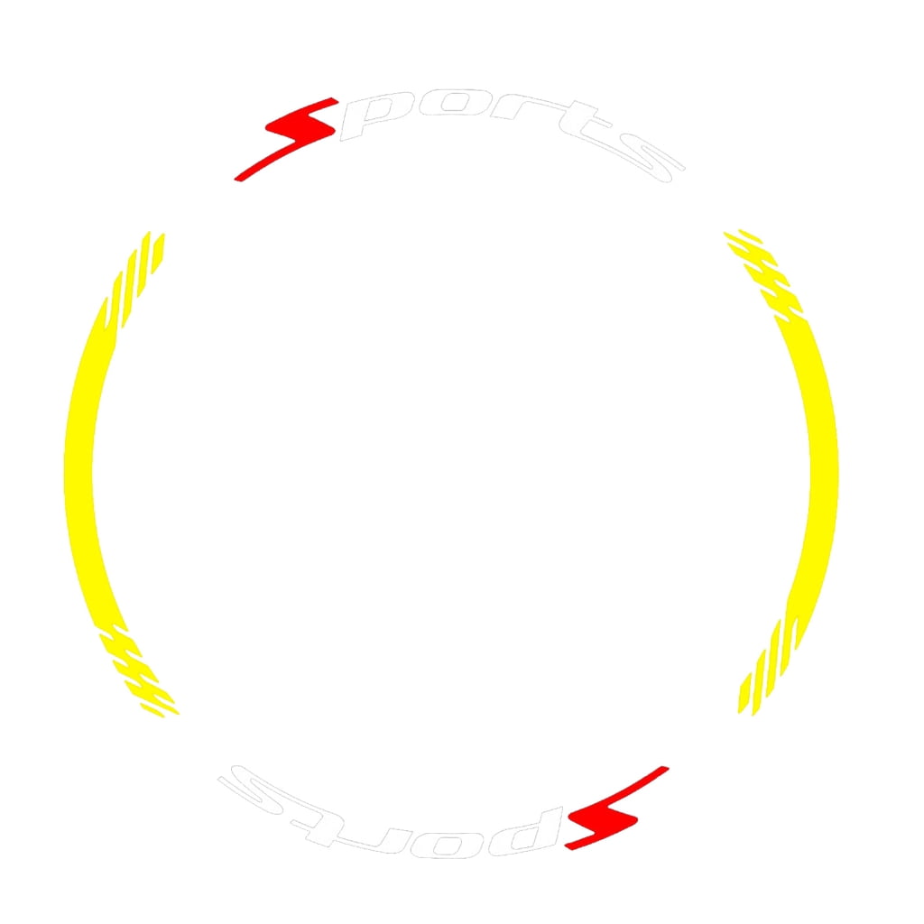 Sports Tire Lettering Decal Set for Reflective Wheel Accent Style ...