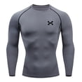 thumbnail image 1 of Sports Top Quick Dry Men's Compression Shirt Long Sleeve Second Skin Gym Workout Short Fitness Running T-Shirt Men Wear, 1 of 6