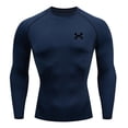 thumbnail image 1 of Sports Top Quick Dry Men's Compression Shirt Long Sleeve Second Skin Gym Workout Short Fitness Running T-Shirt Men Wear, 1 of 6