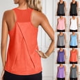 thumbnail image 1 of Sports Tops for Women Sleeveless Cropped Tank Tops Scoop Neck Basic Undershirt Running Yoga Active Shirts Loose Fit Gym Clothes (Light Blue,S), 1 of 6