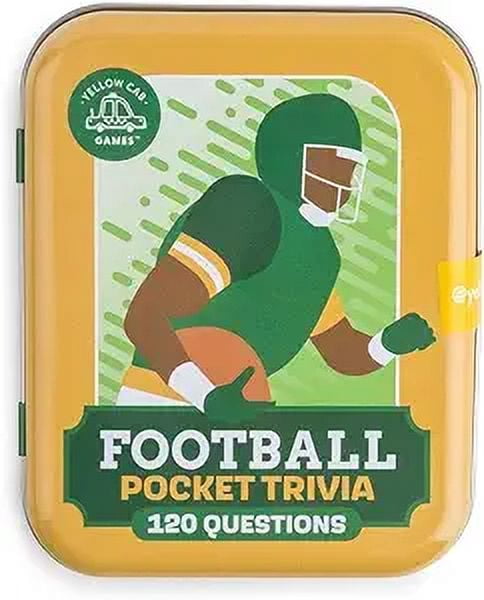 Sports Trivial Pursuit Game - American Football Fun & Challenging Card Game Set 60 Cards with 120 Questions - Easy to Play Pocket Trivia Games For Adults Teenagers
