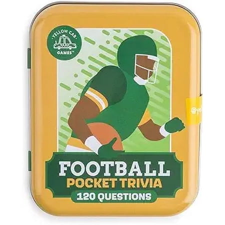 Sports Trivial Pursuit Game - American Football Fun & Challenging Card Game Set 60 Cards with 120 Questions - Easy to Play Pocket Trivia Games For Adults Teenagers
