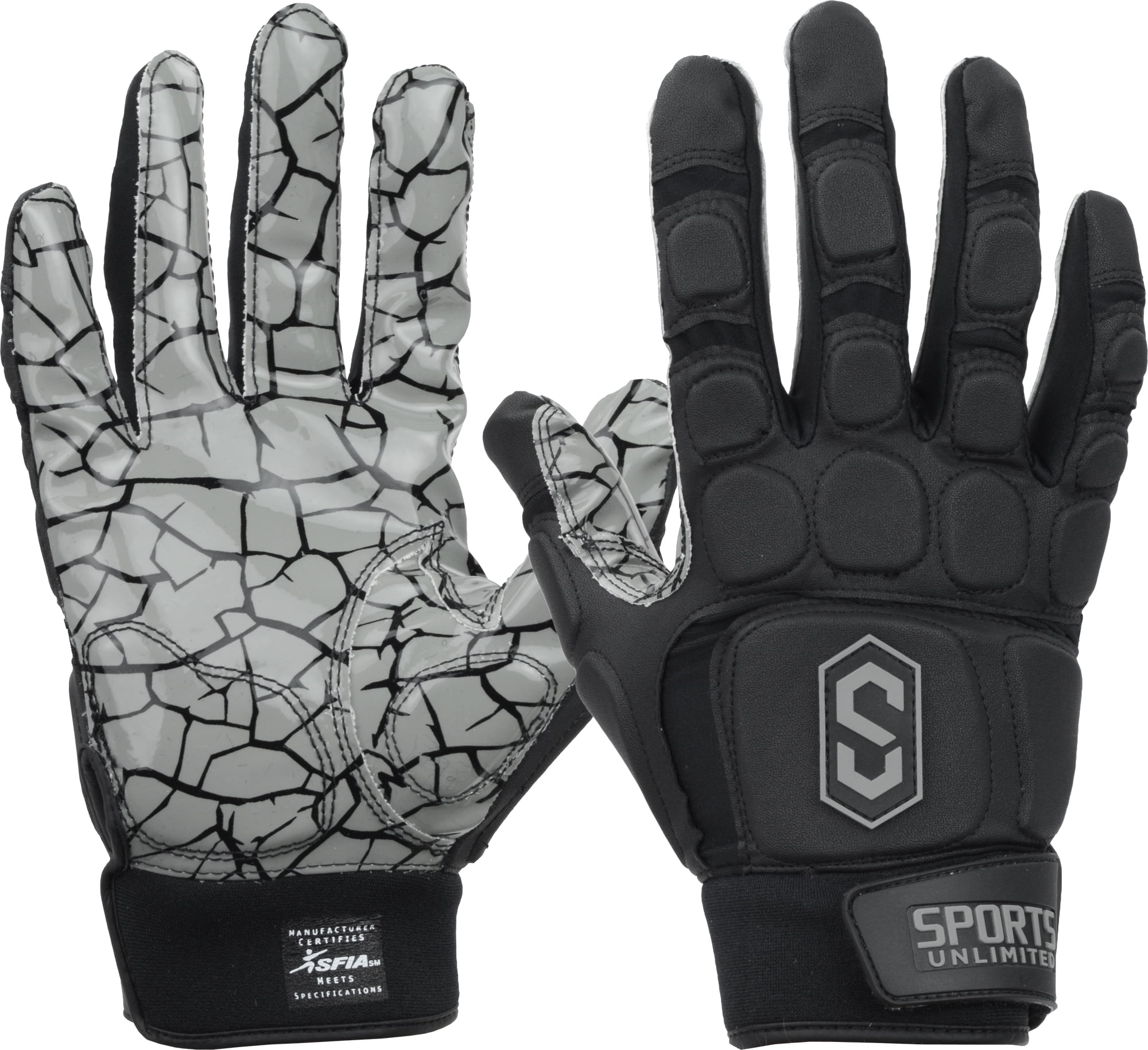 Sports Unlimited Max Clash Adult Padded Lineman Football Gloves