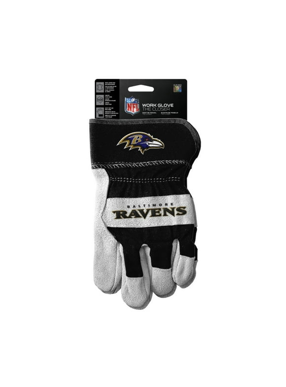 Sports Vault - NFL "The Closer" Work Gloves, Baltimore Ravens