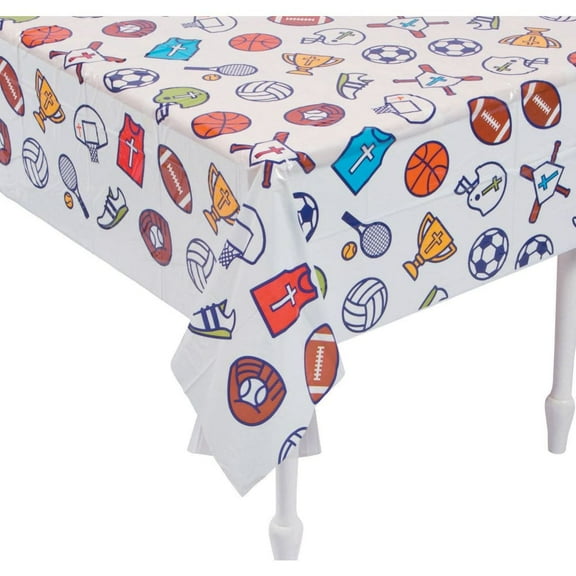 Sports Vbs Tablecover - Party Supplies - 1 Piece