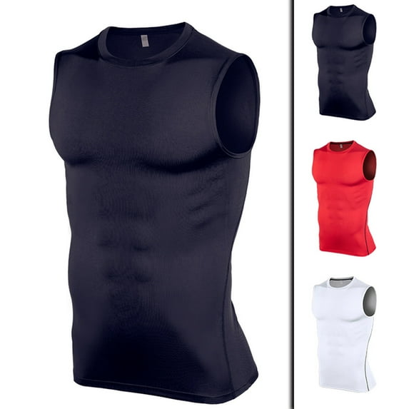 Sports Vest For MenStretch TightFitnessClothesGymnasiumTrainingRunning Speed Dry