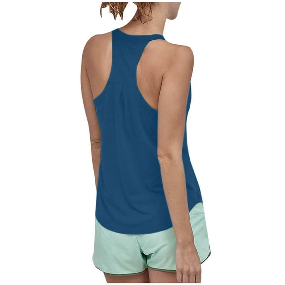 Sports Vest for Women Racer Back Quick Dry Yoga Tank Tops Breathable Loose Gym Tank Workout Fitness Running Vest Tops Womens Baggy Seamless Lightweight Tops