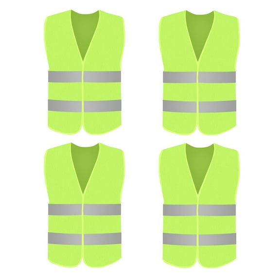 Sports Vest for Night Running - High Visibility Reflective Tops Set of 4 for Sports Performance