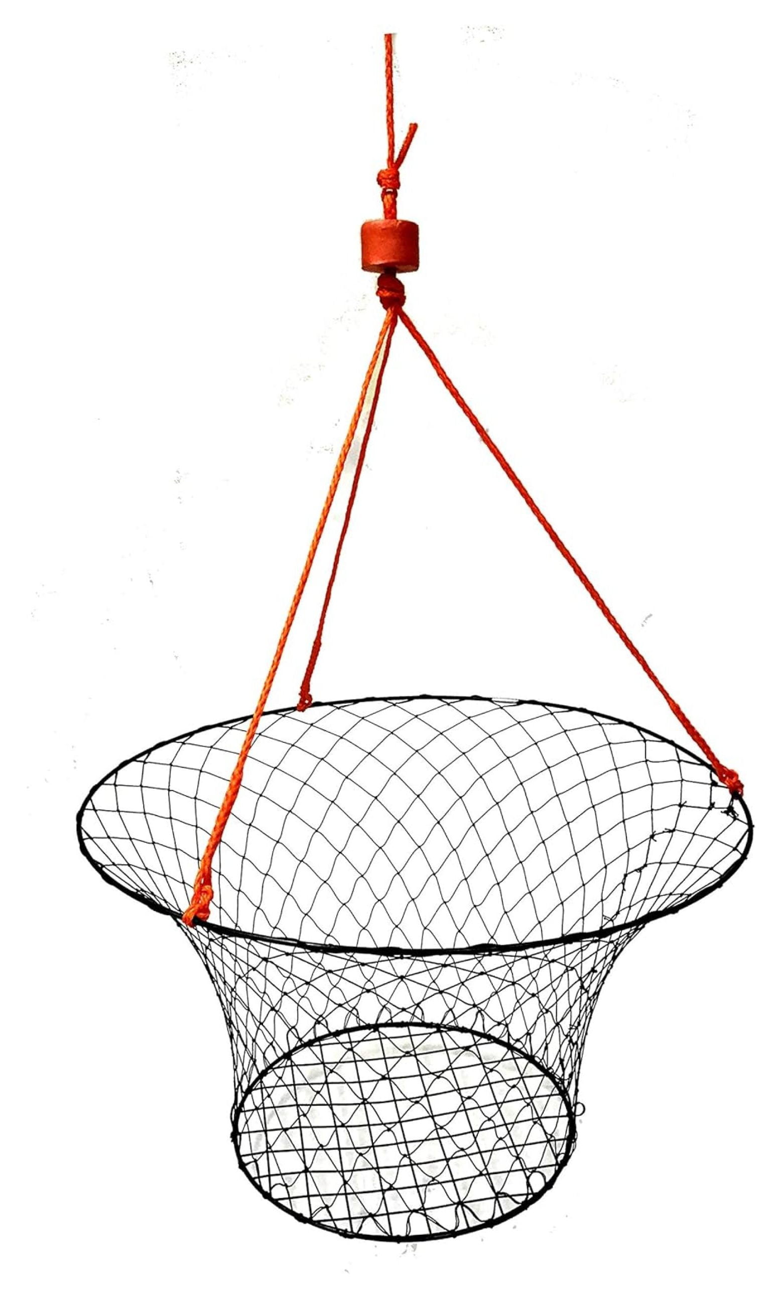 Sports Vinyl Coated Steel Ring Crab Trap (Size:ø30) with 50' Rope (CT90-N), image size:1560x2588
