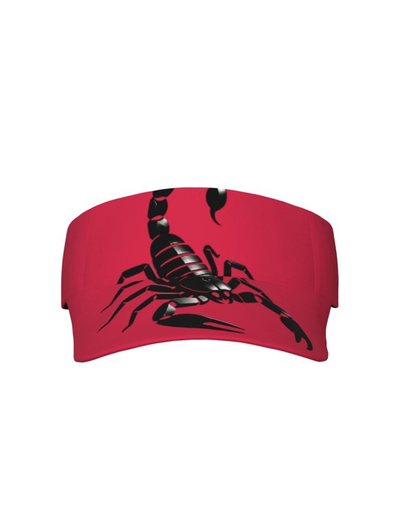 Sports Visor Sun Hat Scorpion Pattern Adjustable Sun Cap for Women Men