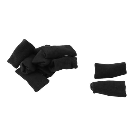 Sports Volleyball Elastic Finger Brace Protector Sleeve Guard Support Black 10pcs