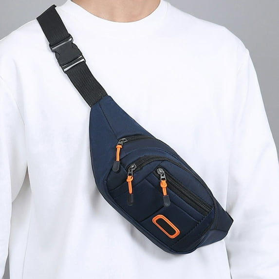 Sports Waist Bag Multifunctional Multi Opening, Lightweight Shoulder Crossbody, Thick Fabric Large Capacity, for Outdoor Gym