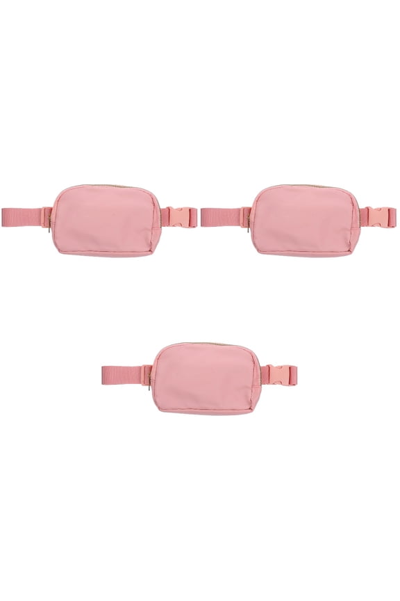 Sports Waist Pouch Fanny Pack Men Belt Bag Runners for Women Messenger Outdoor Travel Pink 3