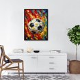 thumbnail image 1 of Sports Wall Art Set of 3, Retro Basketball Rugby Football Baseball Canvas Prints, Graffiti Style Print Artwork Ball Painting Wall Decor for Boys Bedroom Game Room Living Room Home Decor, 1 of 5