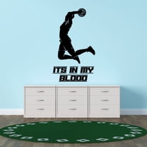 Sports Wall Decals for Boys Bedroom - Basketball Player Jumping and Throwing Ball in Hoop Player DIY & Creativity Boy Girl Bedroom Wall Sticker - Size: 6 In x 10 In