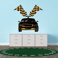 thumbnail image 1 of Sports Wall Decals for Boys Bedroom - Super fast Racing Car on White Background Car DIY & Creativity Boy Girl Bedroom Wall Sticker - Size: 10 In x 9 In, 1 of 5