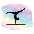 thumbnail image 1 of Sports Wall Decals for Adult Home - Gymnastic Girl Balancing on One Hand Gym DIY & Creativity Boy Girl Bedroom Wall Sticker - Size: 10 In x 8 In, 1 of 5