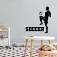thumbnail image 1 of Sports Wall Decals for Boys Bedroom - Bouncing Football On Knee Ball DIY & Creativity Boy Girl Bedroom Wall Sticker - Size: 18 In x 20 In, 1 of 5