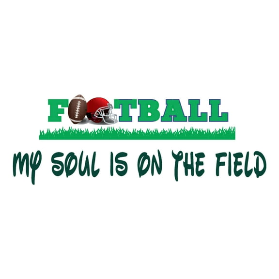 Sports Wall Decals for Boys Bedroom - WaterColor Background Football DIY & Creativity Boy Girl Bedroom Wall Sticker - Size: 10 In x 4 In