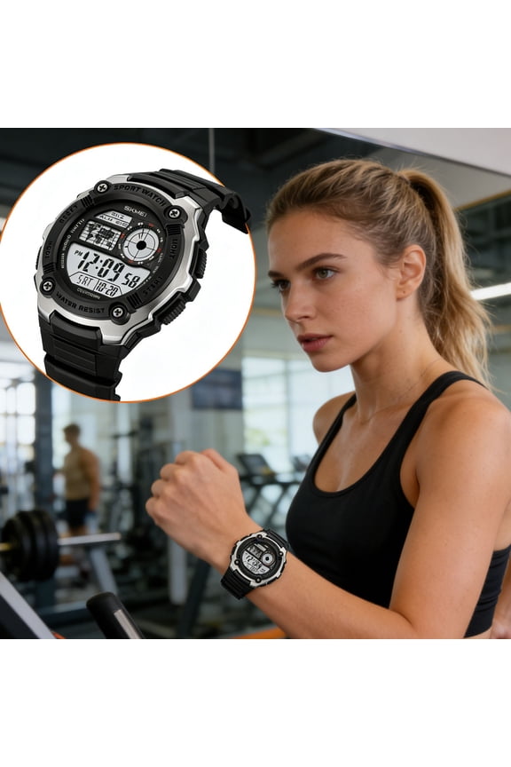 Sports Watch, Luminous Digital Outdoor Wristwatch, Multi-Function Countdown Alarm Timer, Waterproof Unisex Timepiece for Running, Hiking, Camping & Student Daily Wear