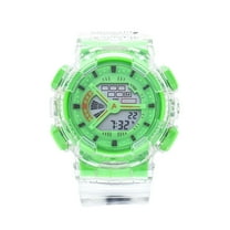 Sports Watch Luminous Water Resistant Digital Watch with Stopwatch Alarm Clock Multi Function Wristwatch for Youth Green