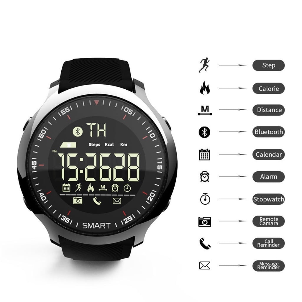 Sports Watch Men's Luminous Meter Step Silicone Steel Strip Crafts for ...