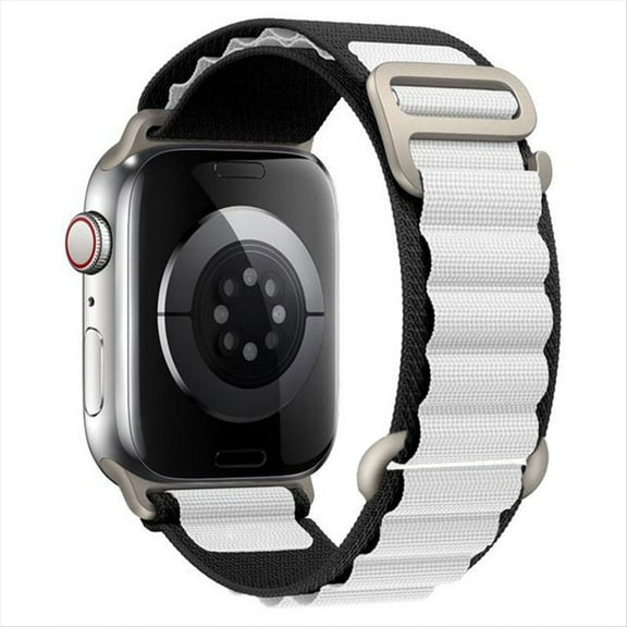 Sports Watch Strap for Apple Watch Ultra Band 49mm 44mm 45mm 40mm 41mm 42mm 45 44 mm iWatch Series 8 7 Se 9 6 5 4 3 2 Bracelet-Black White-42-44-45-49mm