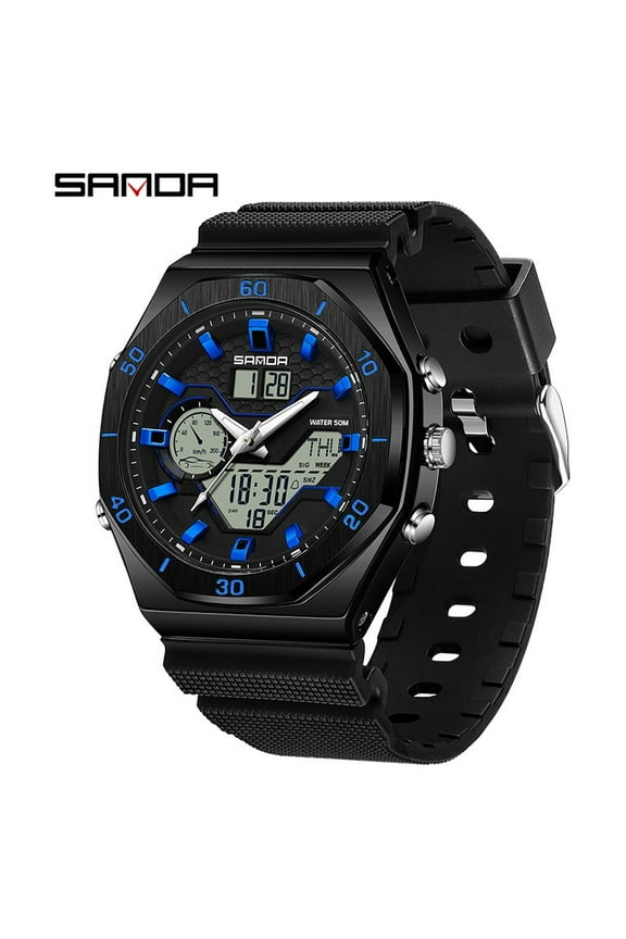 Sports Watch for Students, Simple Large Dial Multifunctional Electronic Watch, Luminous Waterproof Watch