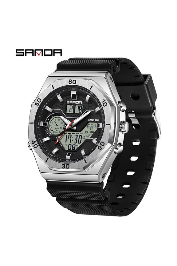 Sports Watch for Students, Simple Large Dial Multifunctional Electronic Watch, Luminous Waterproof Watch