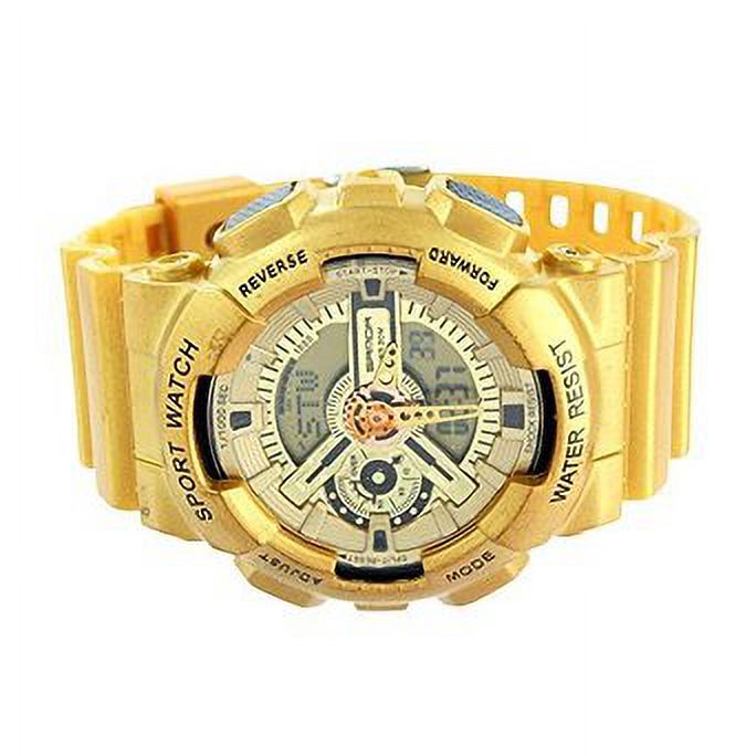Sports Watches For Men Metallic Gold Limited Edition Shock Resistant DigAna