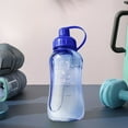 thumbnail image 1 of Sports Water Bottle 1.5L Large Capacity | BPA-Free Shatterproof Plastic | Leak-Proof Lid & Handle | Straw & Wide Mouth | Stainless Steel Filter | Portable Hydration Cup | Navy Blue 27x11cm, 1 of 6