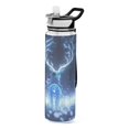 thumbnail image 1 of Sports Water Bottle 1000ML Tritan Food Grade Clear Water Bottle Fitness Outdoor Sports Bike Cartoon Blue Elk, 1 of 7