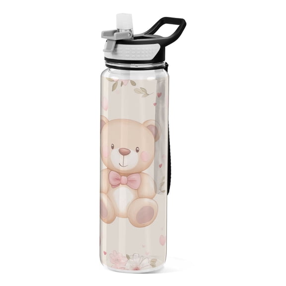 Sports Water Bottle 1000ML Tritan Food Grade Clear Water Bottle Fitness Outdoor Sports Bike Cool Little Bear