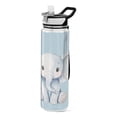 thumbnail image 1 of Sports Water Bottle 1000ML Tritan Food Grade Clear Water Bottle Fitness Outdoor Sports Bike Cute Cartoon Elephant Pattern, 1 of 7