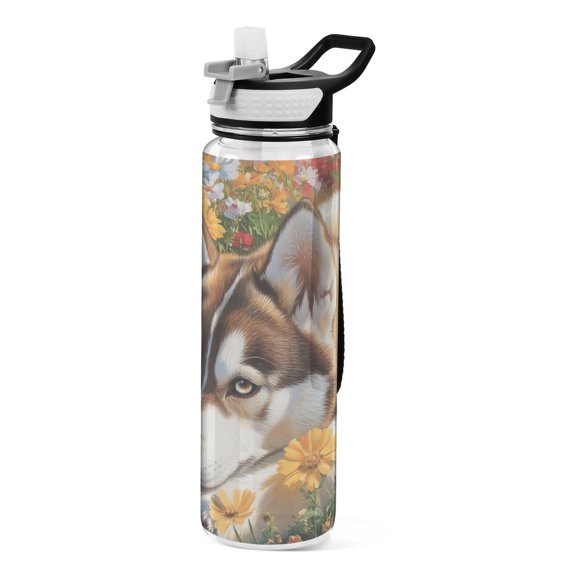 Sports Water Bottle 1000ML Tritan Food Grade Clear Water Bottle Fitness Outdoor Sports Bike Garden Husky