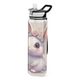 thumbnail image 1 of Sports Water Bottle 1000ML Tritan Food Grade Clear Water Bottle Fitness Outdoor Sports Bike Lovely Cartoon Rabbit, 1 of 7