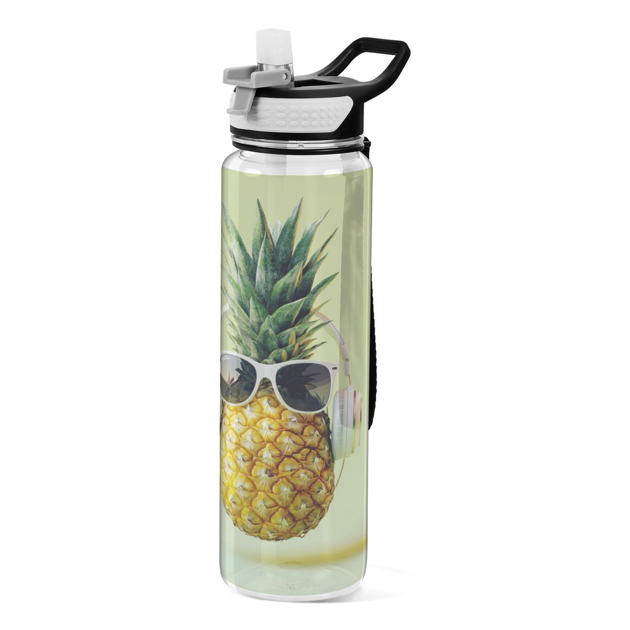 Sports Water Bottle 1000ML Tritan Food Grade Clear Water Bottle Fitness Outdoor Sports Bike Pineapple Glasses
