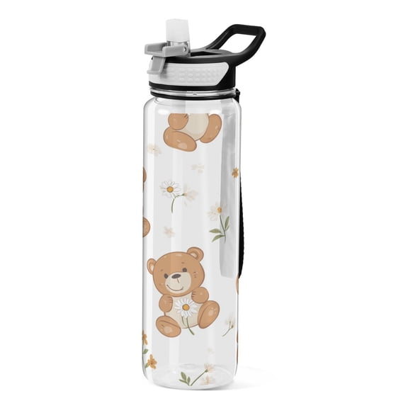 Sports Water Bottle 1000ML Tritan Food Grade Clear Water Bottle Fitness Outdoor Sports Bike Super Beautiful Bear