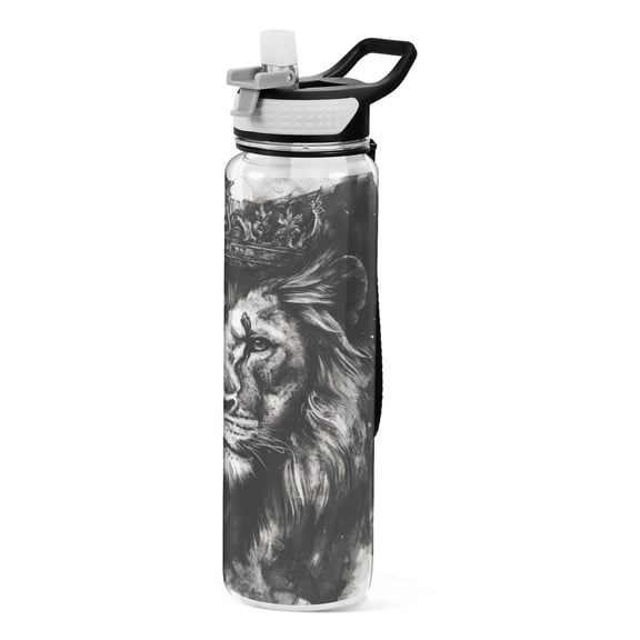 Sports Water Bottle 1000ML Tritan Food Grade Clear Water Bottle Fitness Outdoor Sports Bike The Lion King