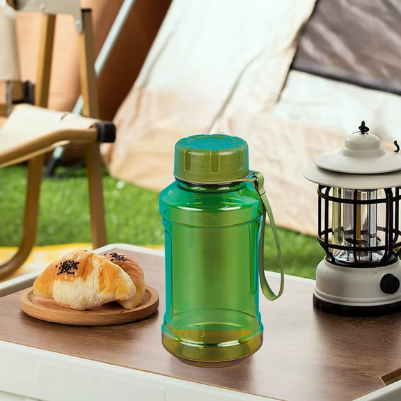 Sports Water Bottle, 1000ml Large Capacity, Frosted Plastic Outdoor Fitness Kettle, Leak-Proof Sealed Lid, Dishwasher Safe, Portable Rope Handle, Camping, Hiking, Gym, Travel Essentials, BPA-Free